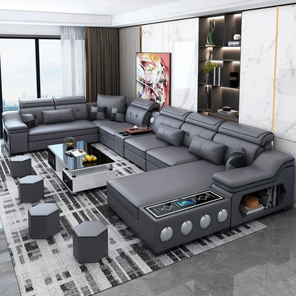 Modern Scientific Cloth Sectional Sofa Set