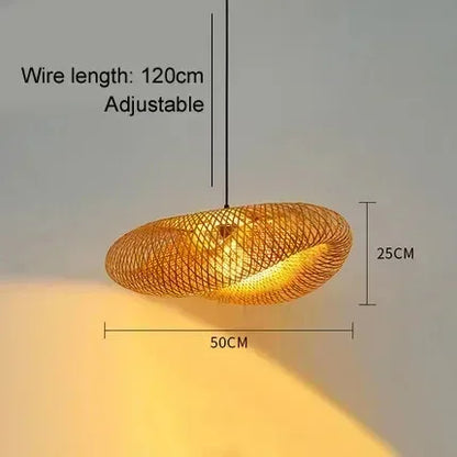 Bamboo Weaving LED Pendant Light HandMade