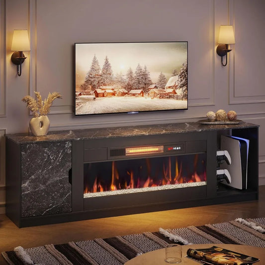 70 Inch Fireplace TV Stand with 36"