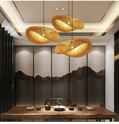 Bamboo Weaving LED Pendant Light HandMade