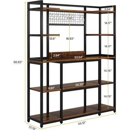 Kitchen Bakers Rack,  Microwave Stand, 55"