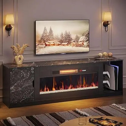 70 Inch Fireplace TV Stand with 36"