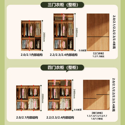 Custom-made Solid Wood Wardrobe New Oak
