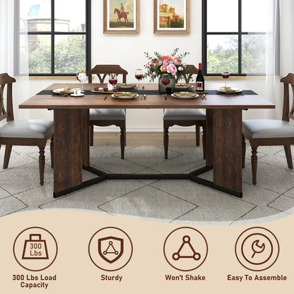 71In Large Rectangular White Dining Table