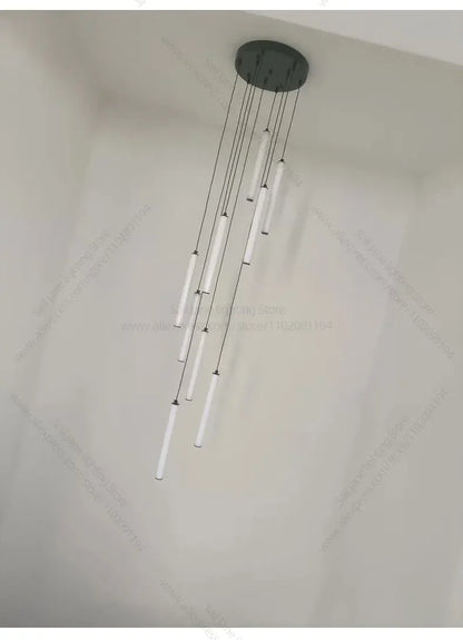 LED Long Line Chandelier Modern Staircase