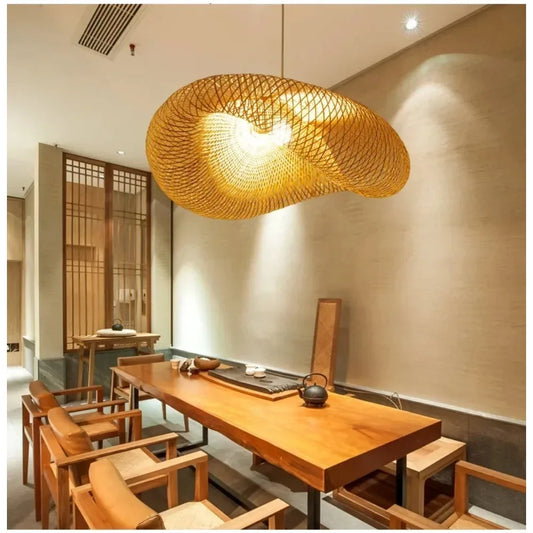 Bamboo Weaving LED Pendant Light HandMade