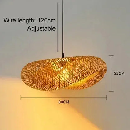 Bamboo Weaving LED Pendant Light HandMade