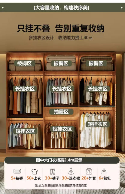 Custom-made Solid Wood Wardrobe New Oak